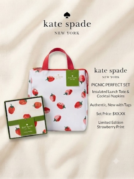 kate spade Other - kate spade Strawberry Picnic Bundle